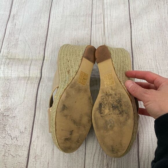 Kelsi Dagger open toe criss cross strap espadrille wedge sz 8 - Picture 8 of 9